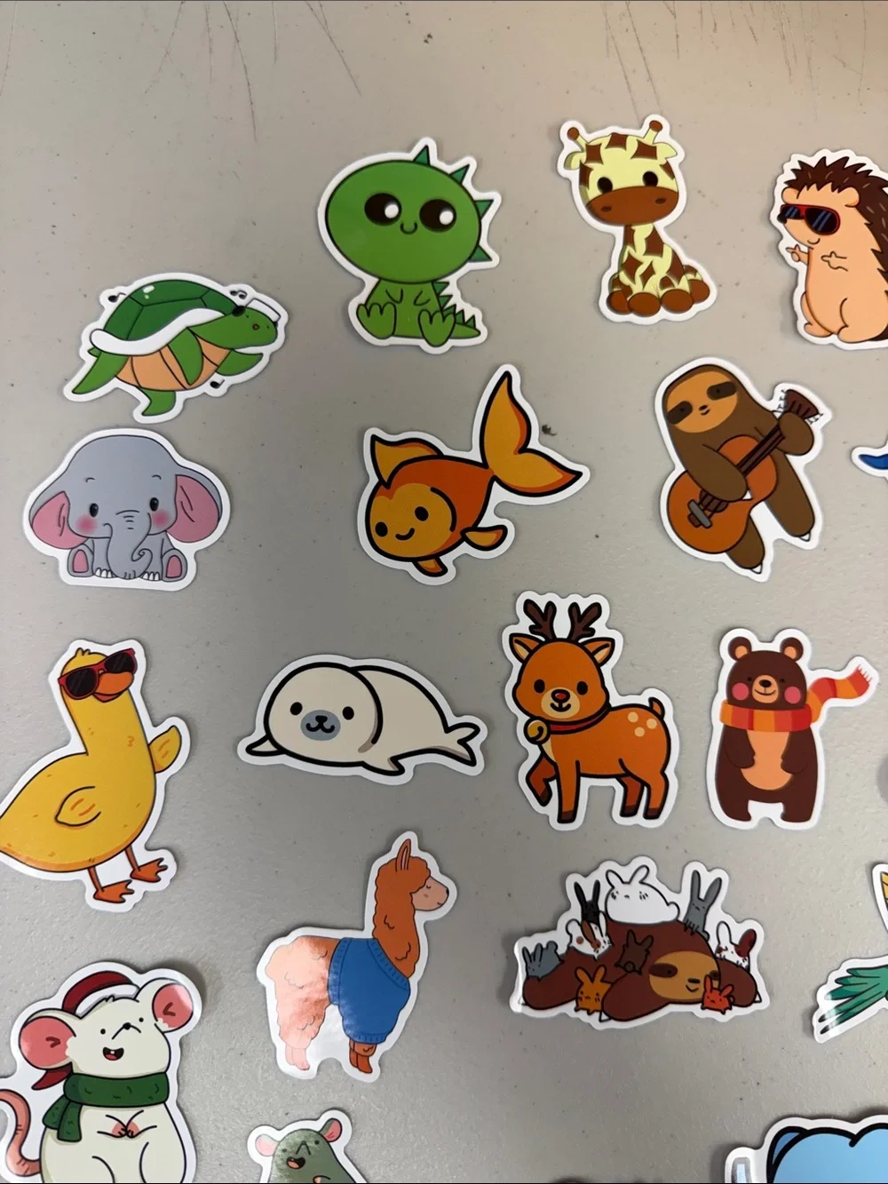 24 count Cute Animal Sticker Pack - Assorted Colorful Cartoon Characters all new